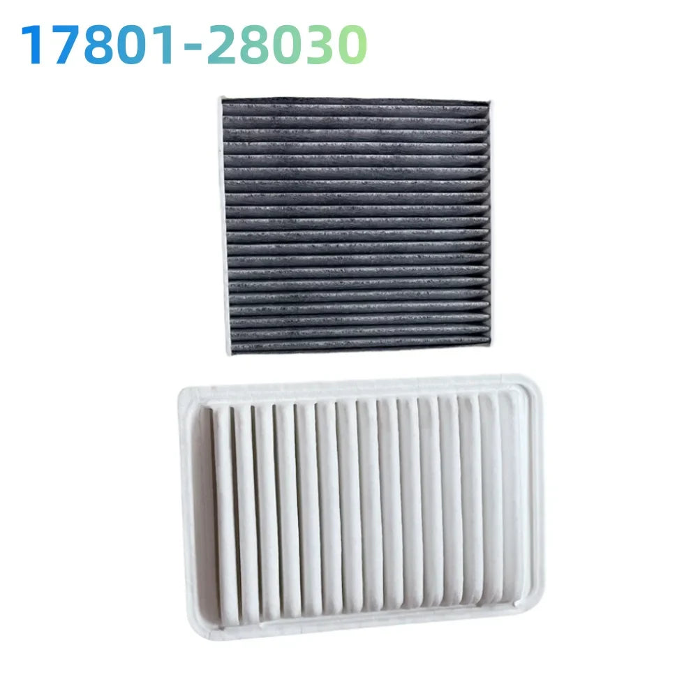 17801-28030 For 2007-2017 Toyota Camry 2.4L 2.5L 2009-16 Venza 2.7L Engine & Cabin Air Filter Kit 87139-07010