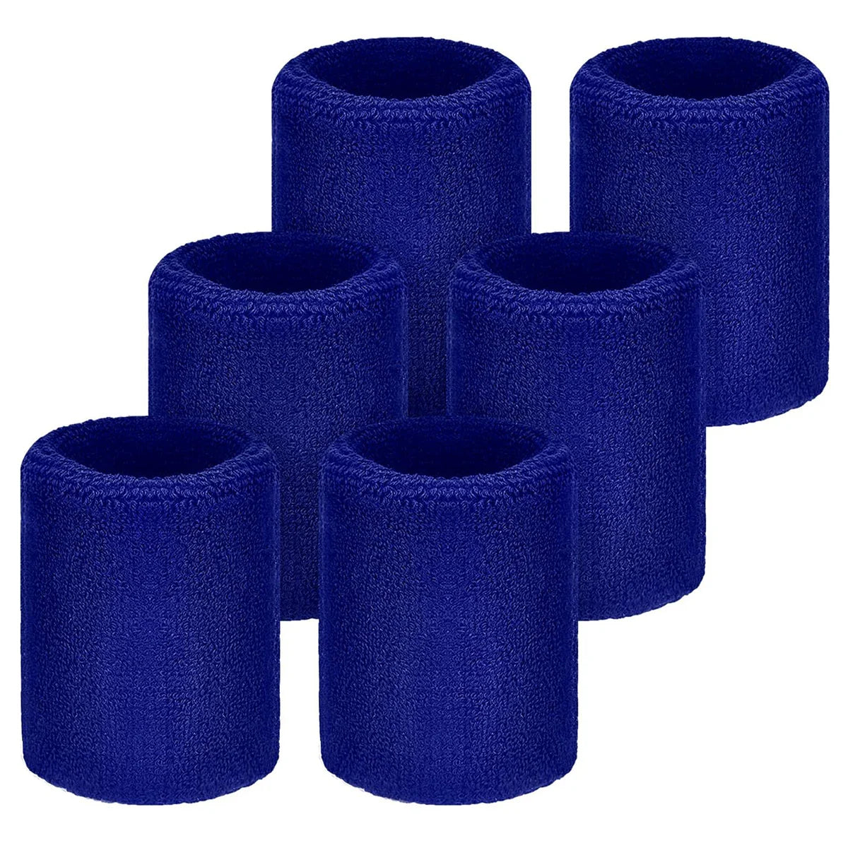 6pcs Sports Wristbands – Moisture-Wicking Sweat Absorbing Wrist Guards for Tennis, Basketball & Running