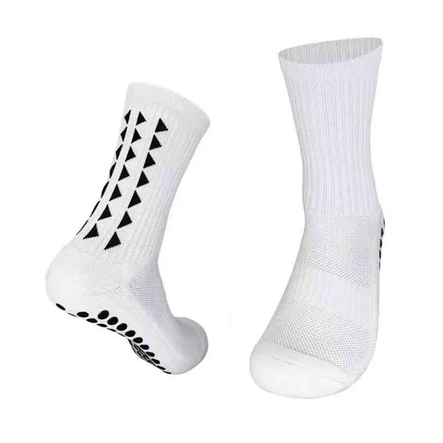 6 Pairs Football Grip Socks – Towel Bottom Sports Socks for Soccer, Rugby, Running & Cycling