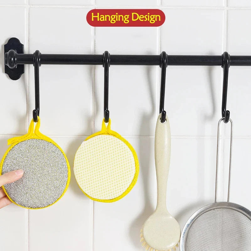 5/10/20pcs Double-Sided Dishwashing Sponges – Non-Scratch Kitchen Cleaning Pads for Pots & Pans