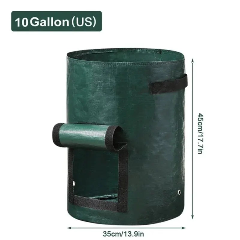 3/5/7/10 Gallon Garden Grow Bags – PE Vegetable Planter Containers for Potatoes, Carrots & Tomatoes