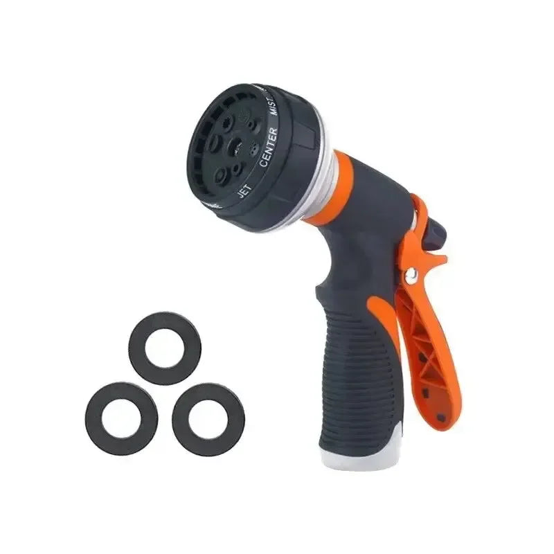 8-Pattern Garden Water Gun – High-Pressure Hose Nozzle for Car Wash & Yard Spraying