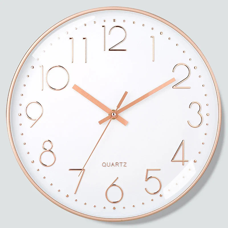 8-Inch Silent Quartz Wall Clock – Minimalist Digital Home Decor for Living Room & Bedroom