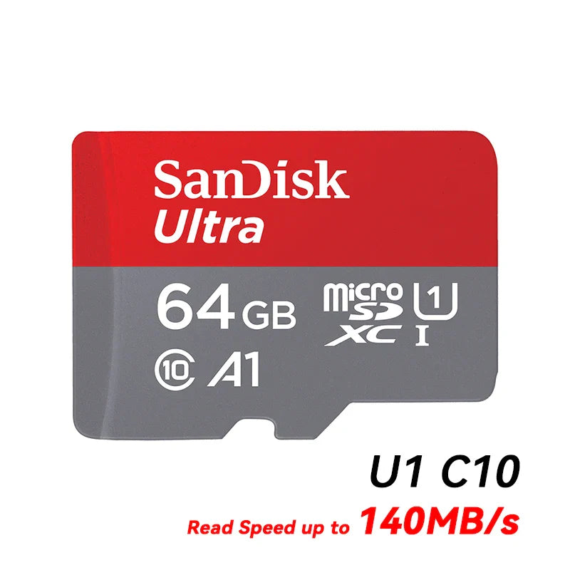 100% Original SanDisk Micro tf Card 256GB 128GB 64GB 32GB A1 Class 10 Memory Card UHS-1 TF Flash Card for Samrtphone/PC