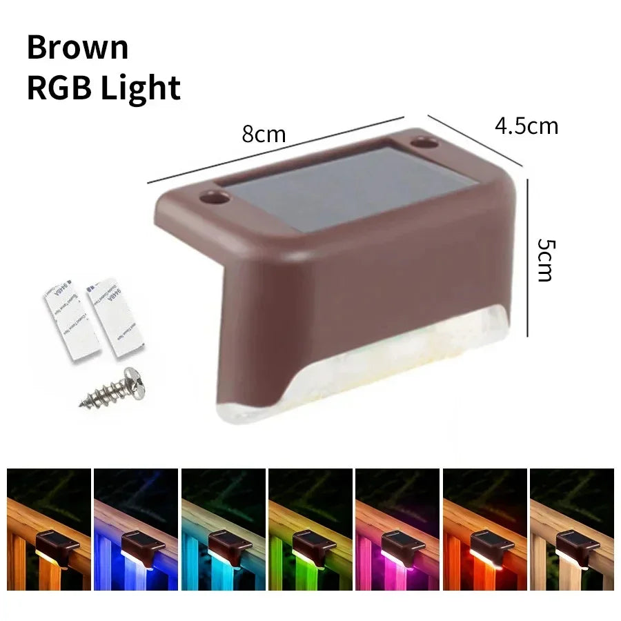 1pcs 4pcs Solar Deck Lights Outdoor Solar Lights Waterproof Garden Light Solar Stairs Light for Patio Stairs Railing Pathway