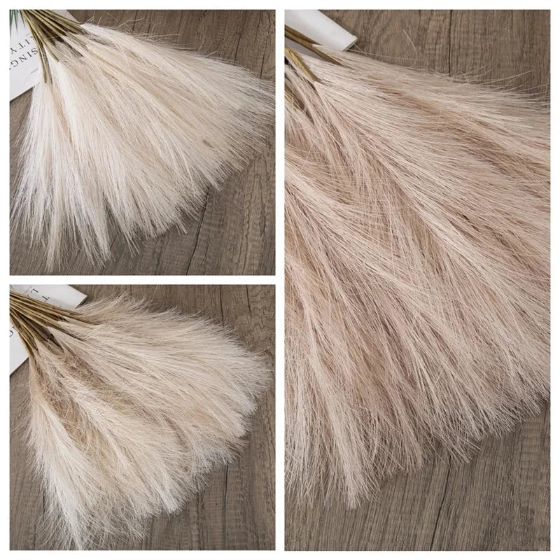 10pcs Artificial Reed Ins Wind Bouquet – Bohemian Style Fake Flowers for Home, Wedding & Christmas Decor