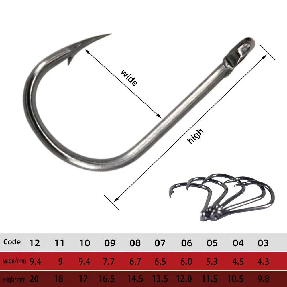 1000Pcs High Carbon Steel Barbed Fishing Hooks – Sharp & Durable Hook Set for Rock Fishing & Tackle Gear