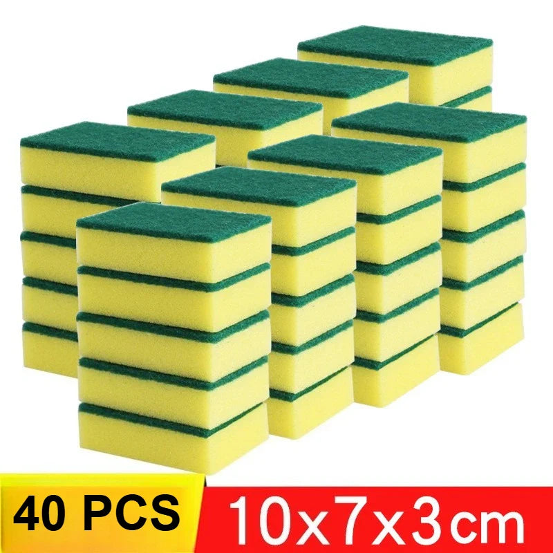 1-60PCS Kitchen Sponges Dual-Sided Scrub Pads Super Absorbent Dish Towel Scratch Resistant Scrubbing Sponge Highly Absorbent