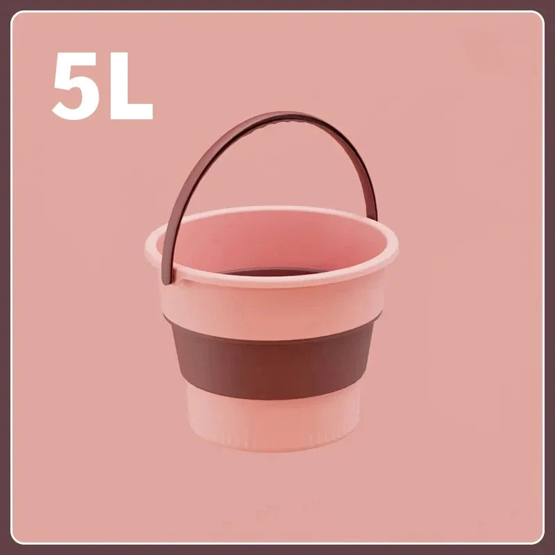 5/10L Folding Portable Bucket – Collapsible Silicone Water Container for Camping, Fishing & Car Wash