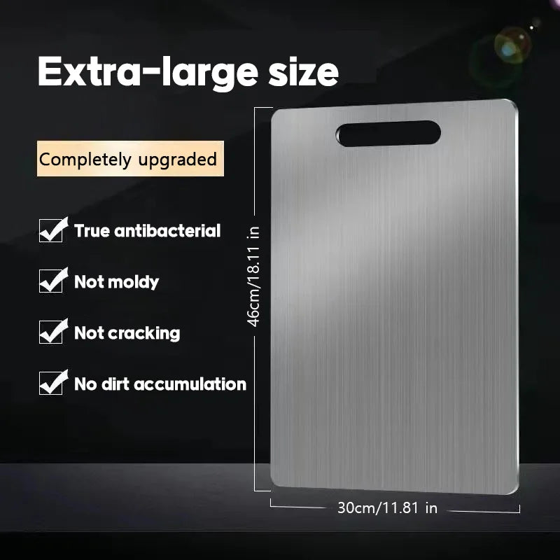 316 Stainless Steel Panel and Chopping Board Kitchen Household Thickened Double Sided Cutting Board Block Kneading Dough Boards