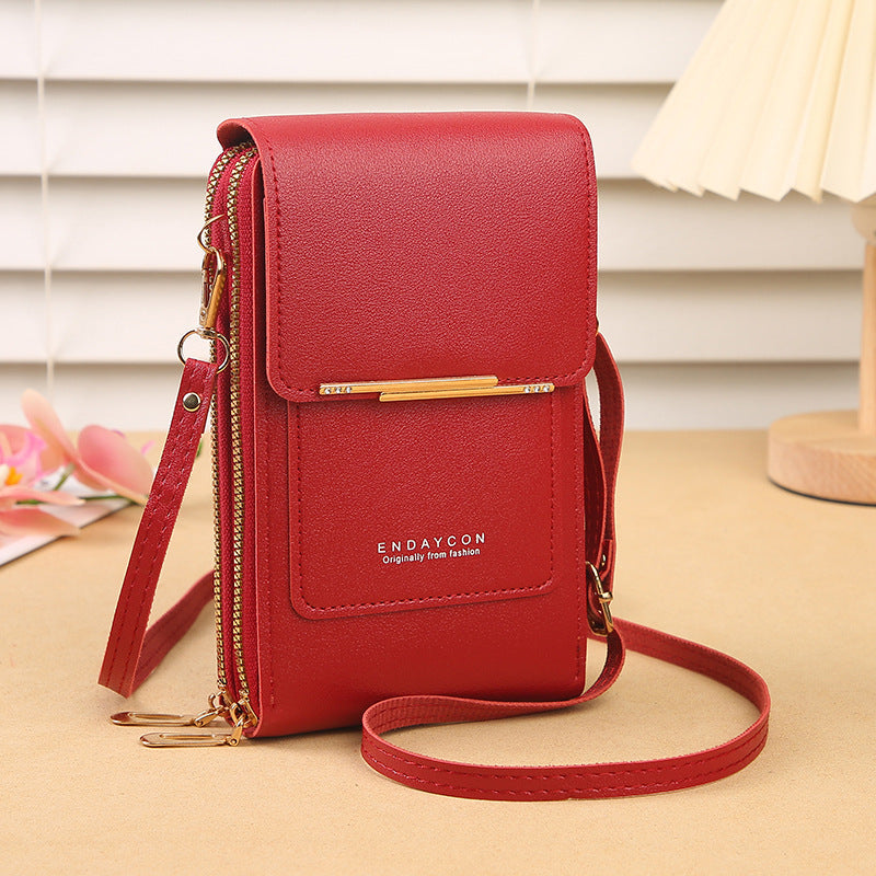 Simple And Elegant Women's Touchscreen Crossbody Phone Wallet