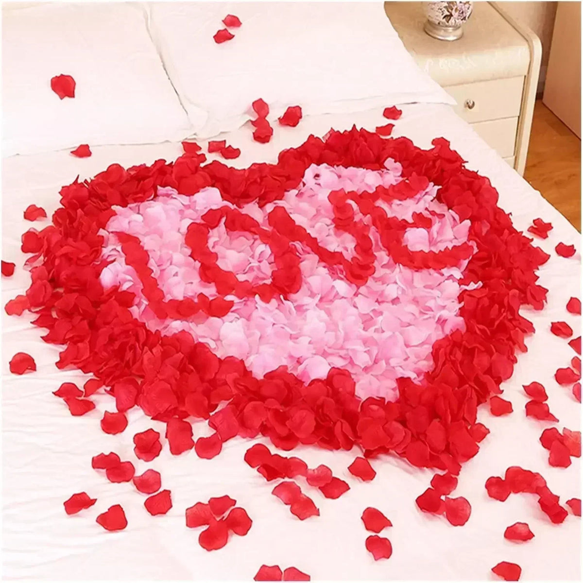 2000 Pieces Silk Cloth Rose Petals – Simulated Flower Petals for Wedding Room Decoration & Event Supplies