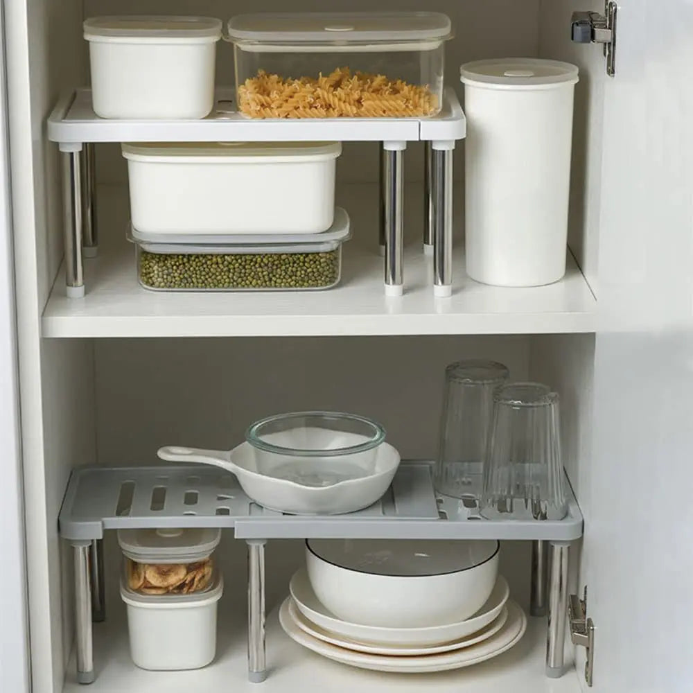1Pc Retractable Shelf Multifunction Storage Rack – Household Organizer for Kitchen Seasoning Bottles & More