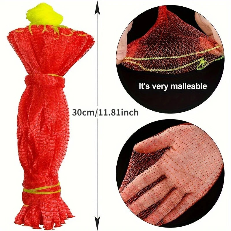 100 pieces of heavy-duty plastic garden netting, suitable for watermelon, melon, vertical planting and hammock with straps.