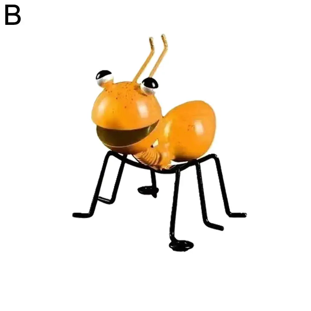 4/2pcs Iron Art Ant Statue Garden Decor Figure Stand Ant For Outdoor Yard Lawn Decoration Ant Sculpture Home Desktop Decor