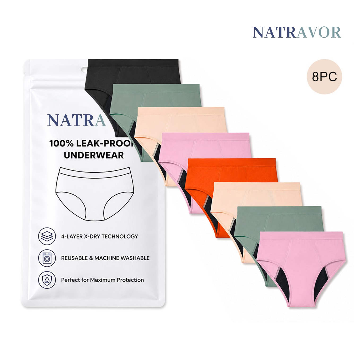 NATRAVOR™  100% Leak-Proof Underwear
