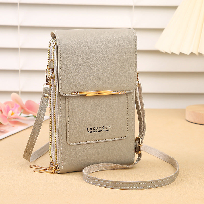 Simple And Elegant Women's Touchscreen Crossbody Phone Wallet