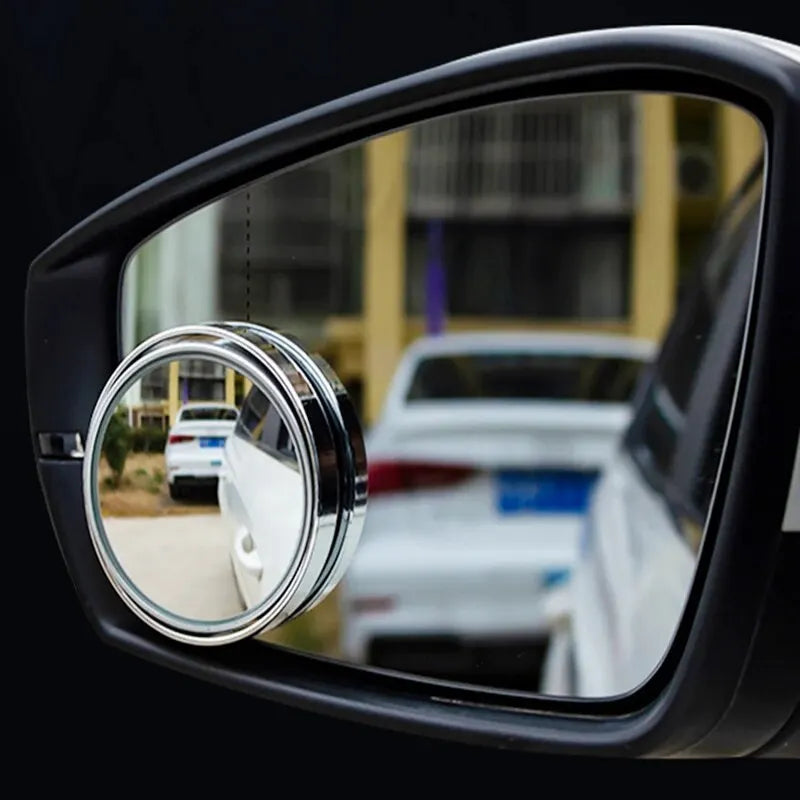 2pcs Car Blind Spot Mirrors – Multifunctional Convex Rearview Rain Cover for Expanded Driving Safety