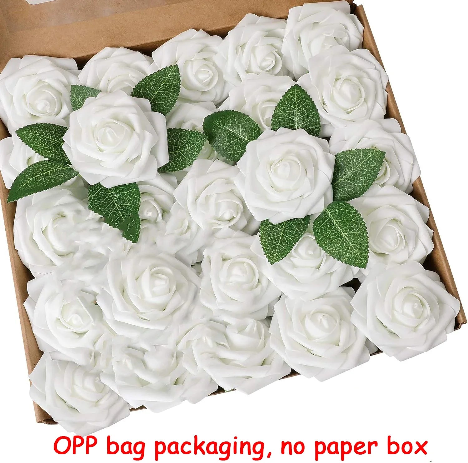 25pcs Artificial Roses with Stems – Fake Flowers for DIY Wedding Bouquets, Centerpieces & Home Decorations