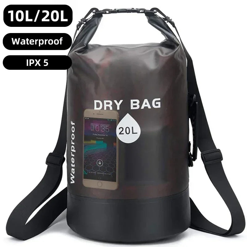 10L–20L Waterproof Dry Bag Backpack – Floating Pouch for Kayaking, Trekking, Boating & Rafting