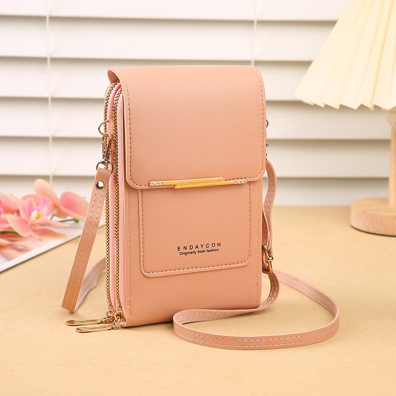 Simple And Elegant Women's Touchscreen Crossbody Phone Wallet