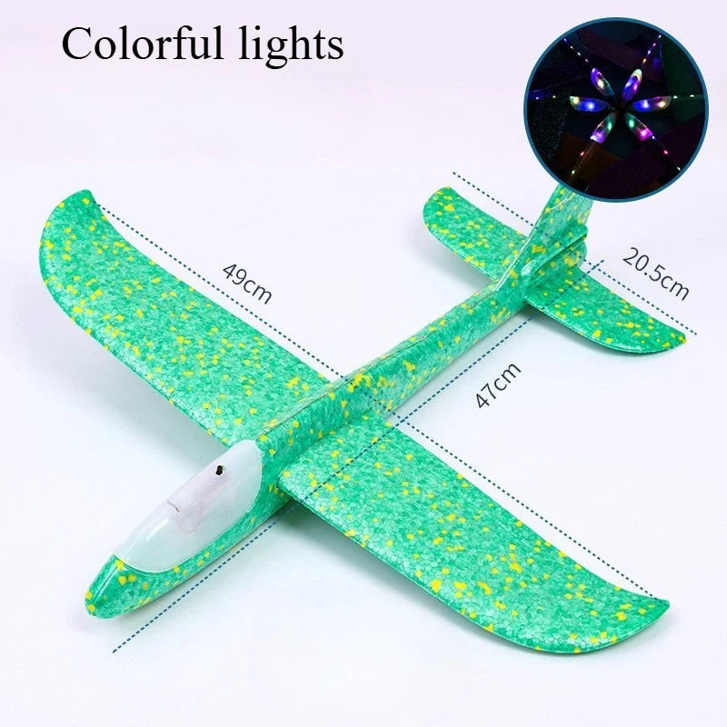 50CM Big Foam Plane Glider – Hand Throw Airplane Toy for Kids with Light Inertial EPP Material (Outdoor Launch Gift)