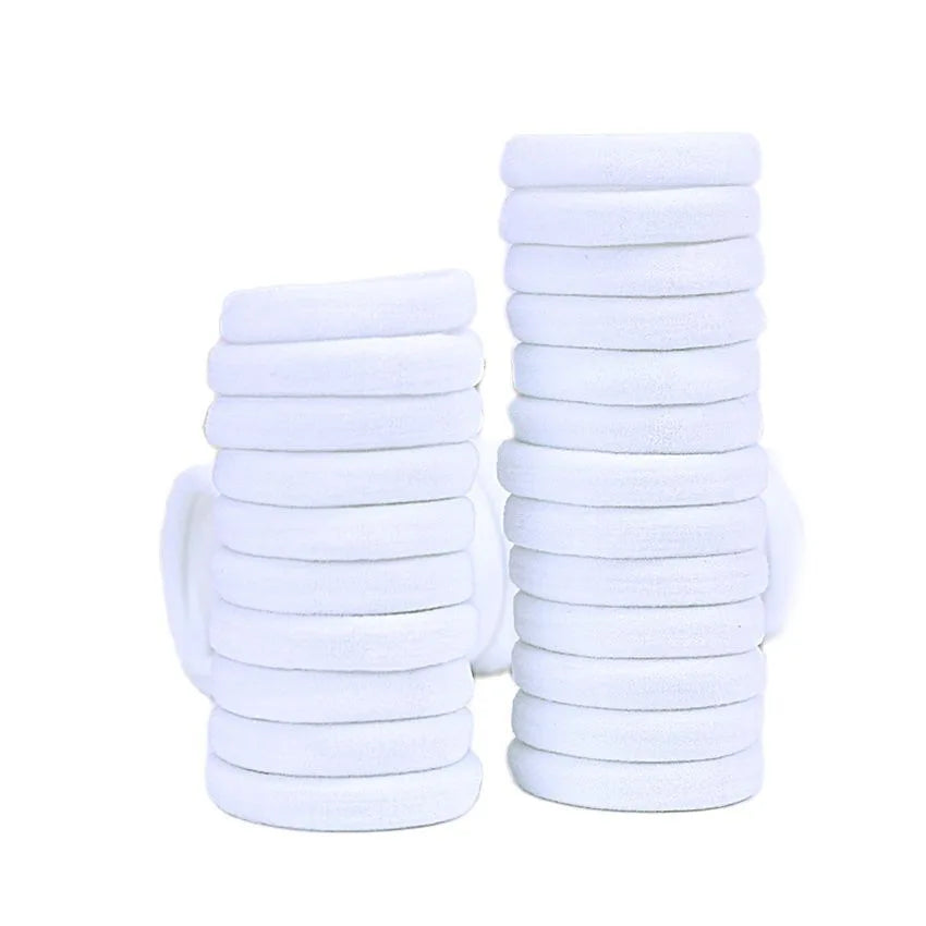 50/100pcs Boho Seamless Elastic Hair Ties-Thick Comfortable & Durable Ponytail Holders for Women - Solid Color Hair Accessories