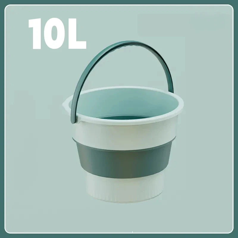 5/10L Folding Portable Bucket – Collapsible Silicone Water Container for Camping, Fishing & Car Wash