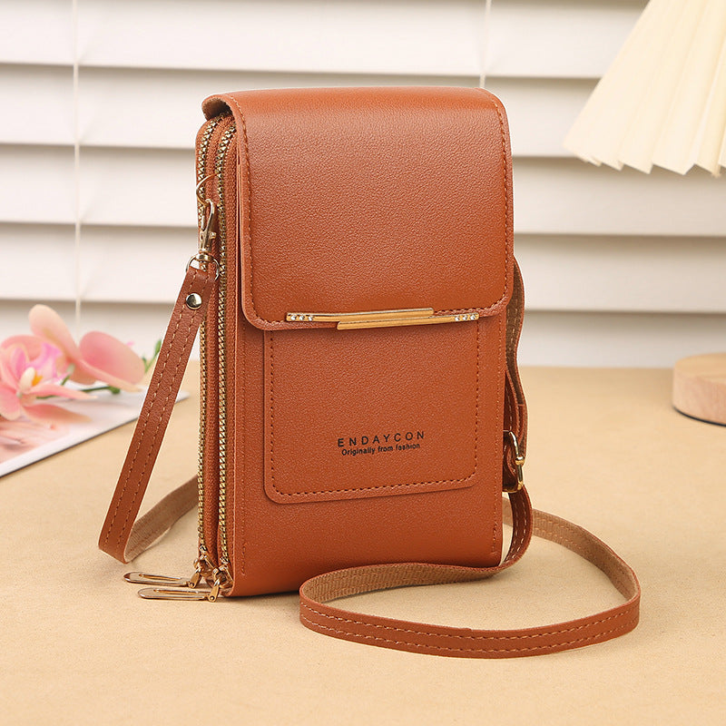 Simple And Elegant Women's Touchscreen Crossbody Phone Wallet