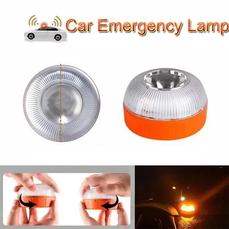 1pc/2pcs LED Vehicle Emergency Warning Light,Battery Powered,for Various Car Models-Roadside Assistance,Offroad Enthusiast,Truck