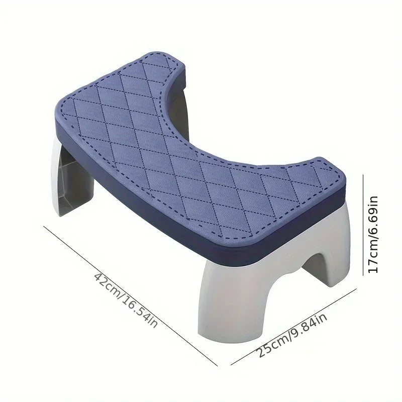 1PC Thick Anti-Slip Toilet Stool - Ergonomic Squatting Footstool for Bathroom, Adult Squat Potty