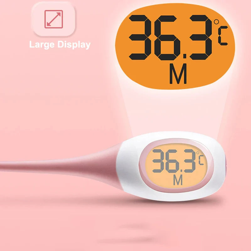 8 Seconds Backlit Fever Thermometer – Fast Digital LCD Medical Thermometer for Kids, Babies & Adults