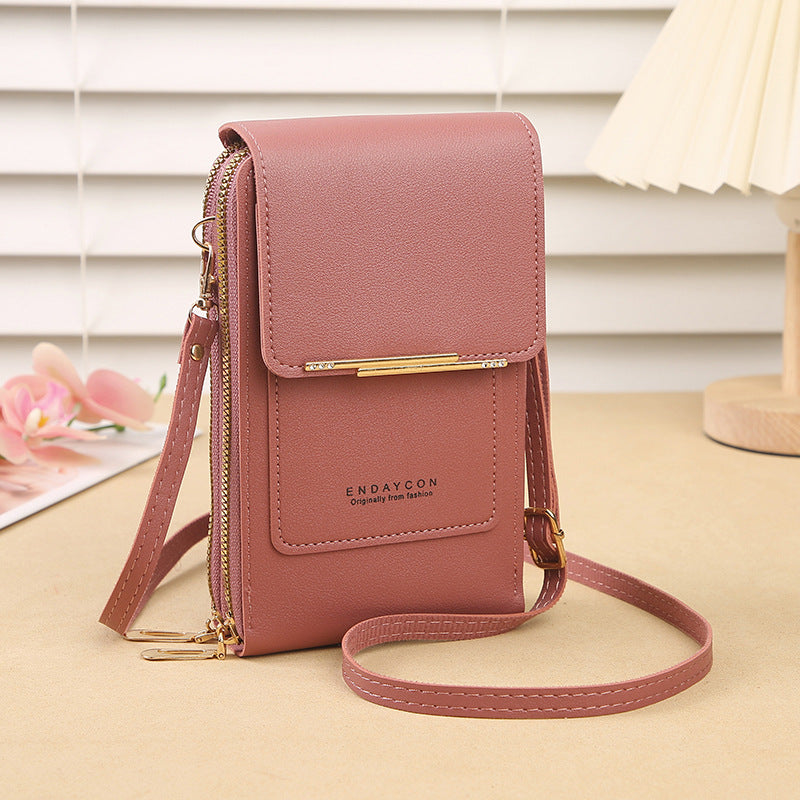 Simple And Elegant Women's Touchscreen Crossbody Phone Wallet