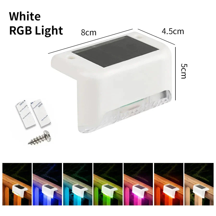 1pcs 4pcs Solar Deck Lights Outdoor Solar Lights Waterproof Garden Light Solar Stairs Light for Patio Stairs Railing Pathway