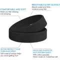 3pcs Sports Headbands – Sweatproof Moisture-Wicking Bands for Tennis, Basketball, Running & Gym