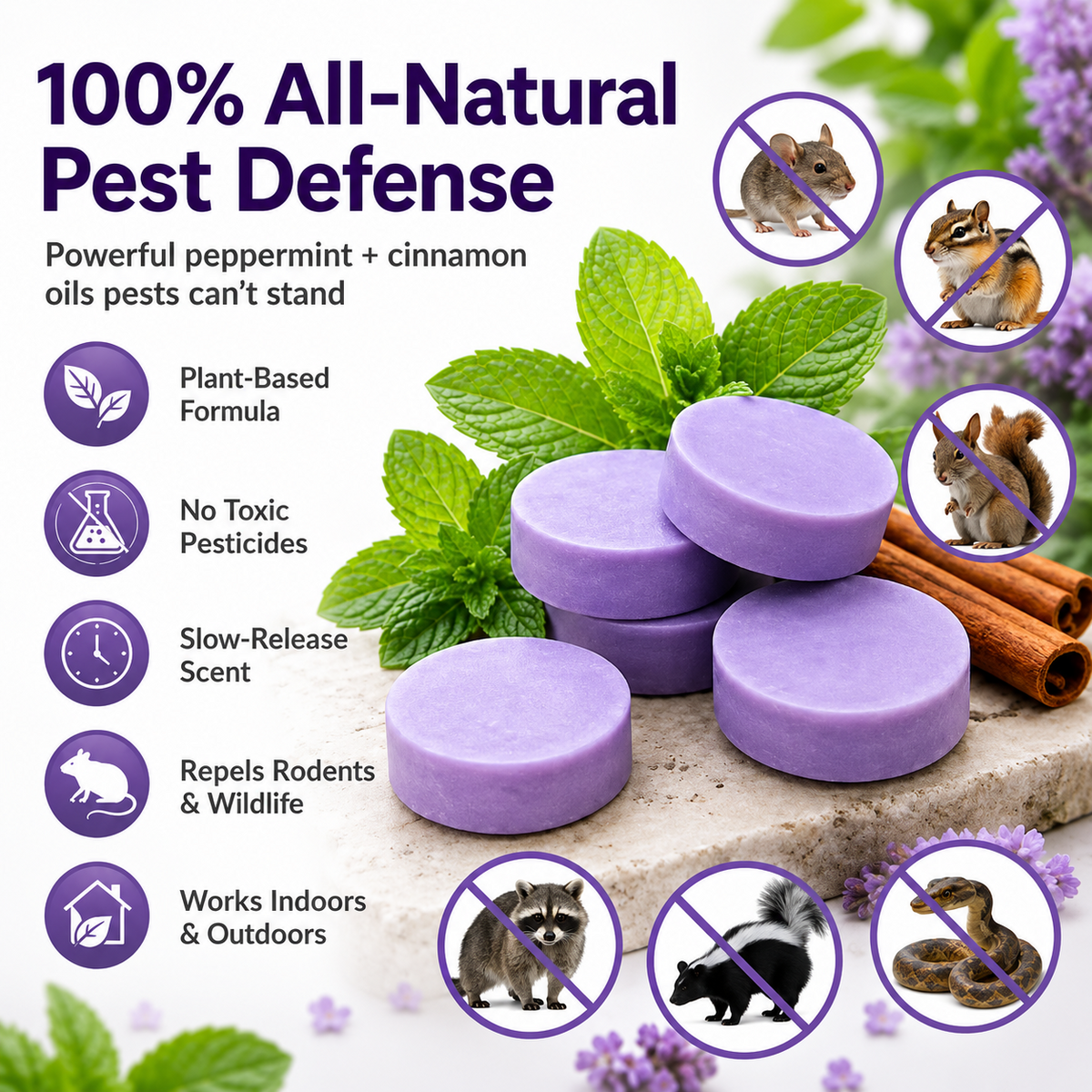Cinnamon Pest & Rodent Repellent Pucks 🕷️🐍