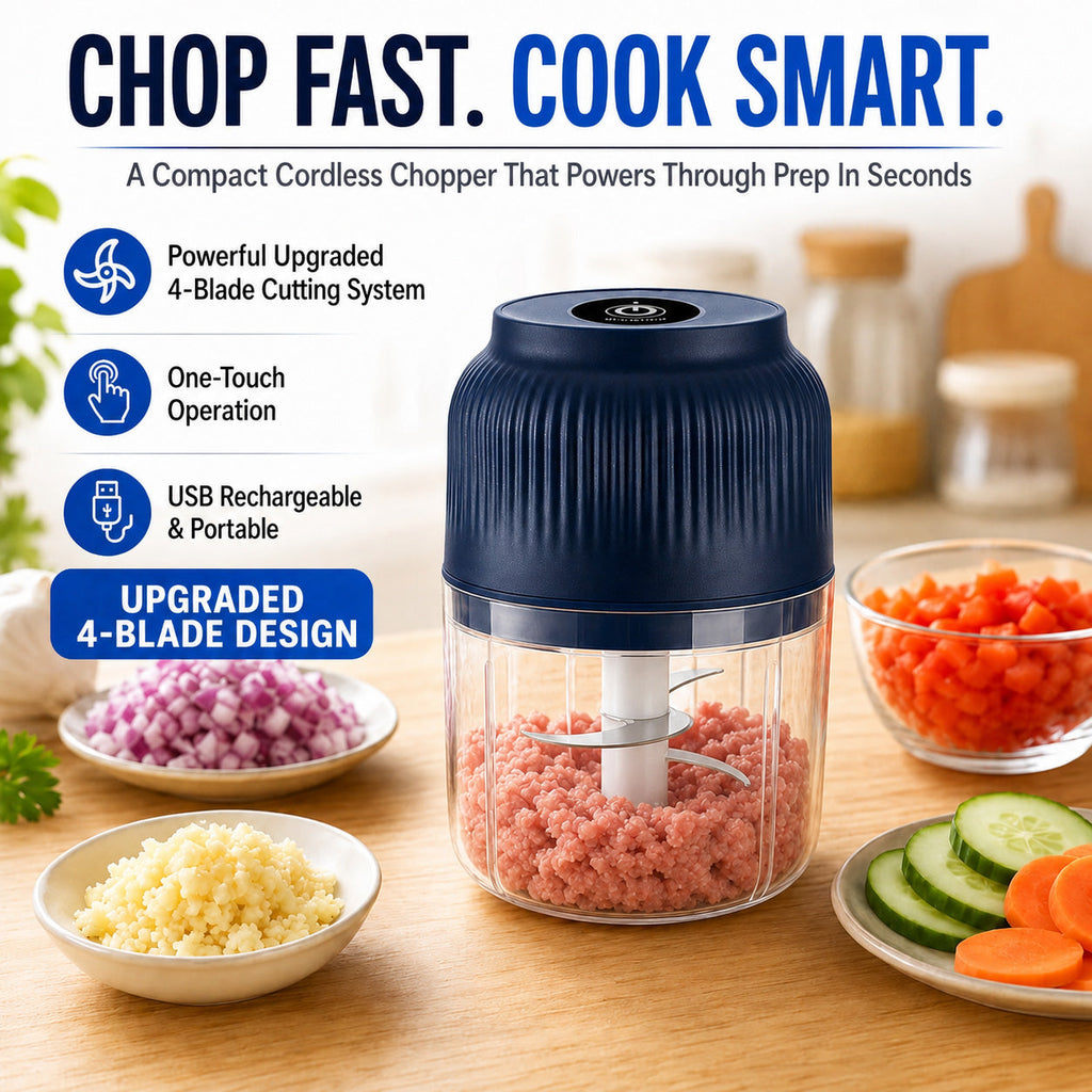 Wireless Mini Food Chopper with USB Charging