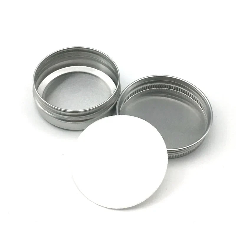 10-Pack Silver Aluminum Screw-Top Tins – Round Containers for Candles, Spices, Gifts