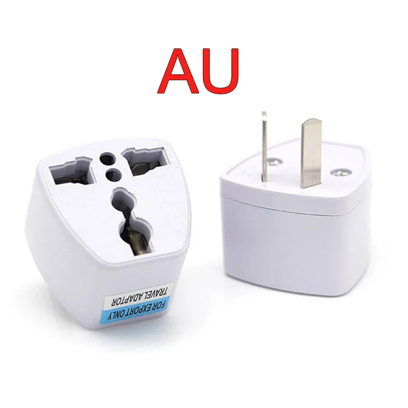 1PC Universal US UK AU to EU Plug Adapter – Travel Wall Charger Socket Converter with 2 Round Pins