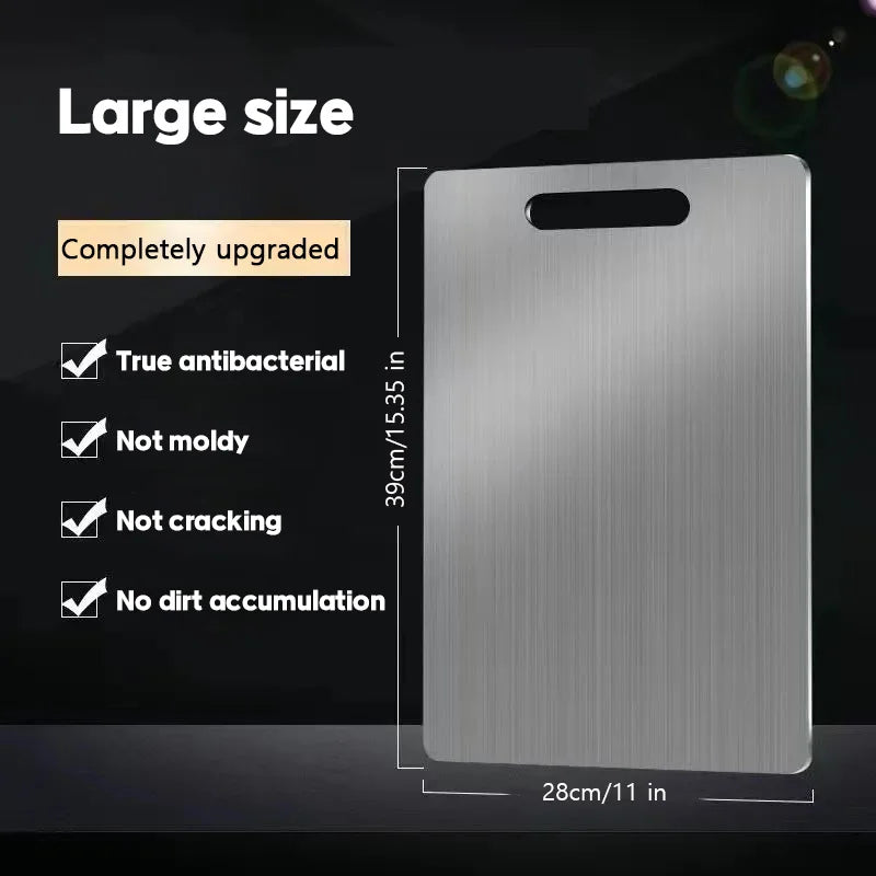 316 Stainless Steel Panel and Chopping Board Kitchen Household Thickened Double Sided Cutting Board Block Kneading Dough Boards