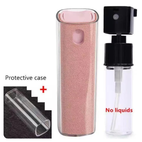 2in1 Microfiber Screen Cleaner Spray Bottle Set Mobile Phone Ipad Computer Microfiber Cloth Wipe Iphone Cleaning Glasses Wipes