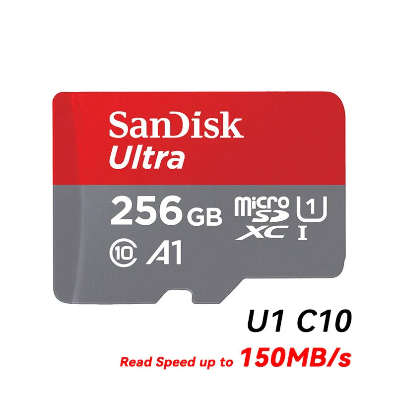 100% Original SanDisk Micro tf Card 256GB 128GB 64GB 32GB A1 Class 10 Memory Card UHS-1 TF Flash Card for Samrtphone/PC