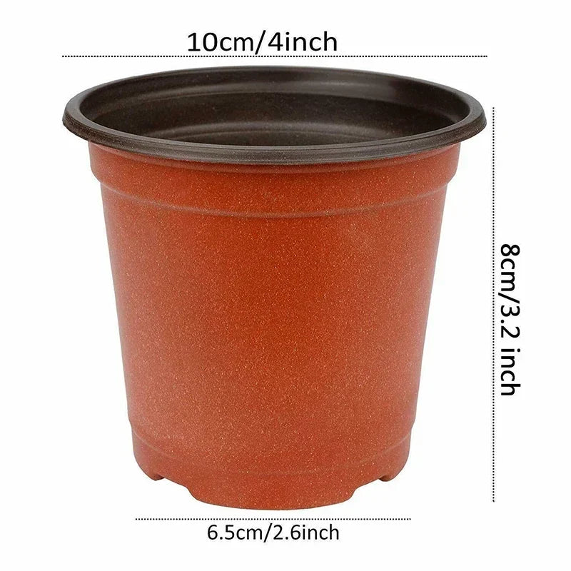 75PCS Plastic Nursery Pots – 4” Plant Containers for Seedlings, Succulents & Garden Transplants