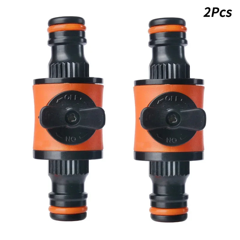 2pcs Garden Hose Tap Shut Off Valve Fitting Connector Pipe Coupler Stop Water Connection Repair Joint Irrigation System Adapter