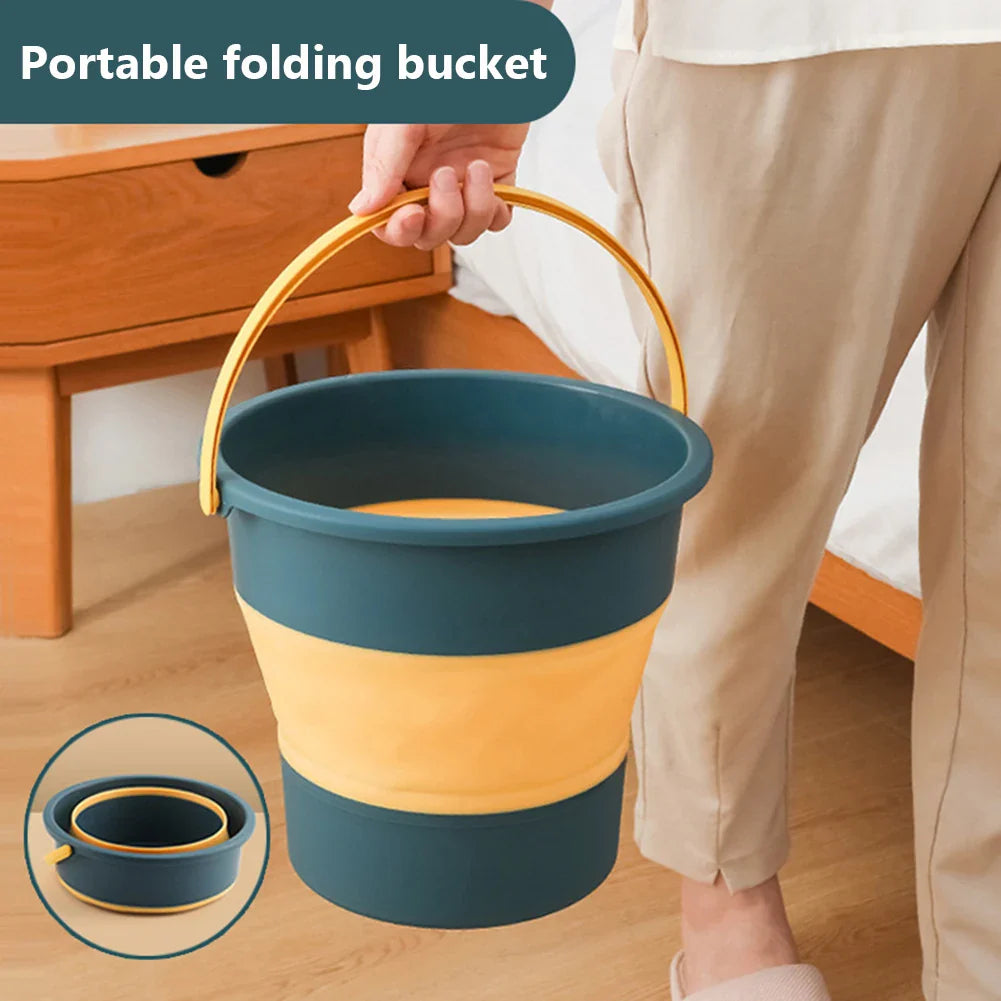 5/10L Folding Portable Bucket – Collapsible Silicone Water Container for Camping, Fishing & Car Wash