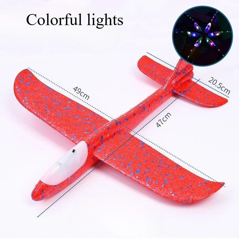 50CM Big Foam Plane Glider – Hand Throw Airplane Toy for Kids with Light Inertial EPP Material (Outdoor Launch Gift)