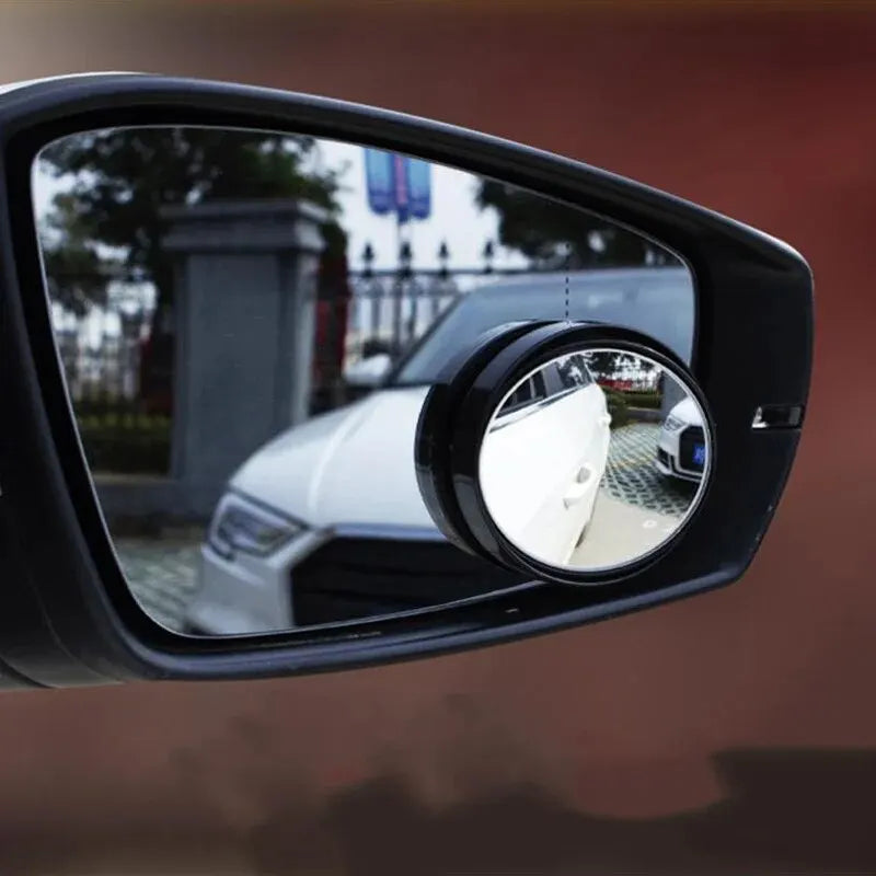 2pcs Car Blind Spot Mirrors – Multifunctional Convex Rearview Rain Cover for Expanded Driving Safety