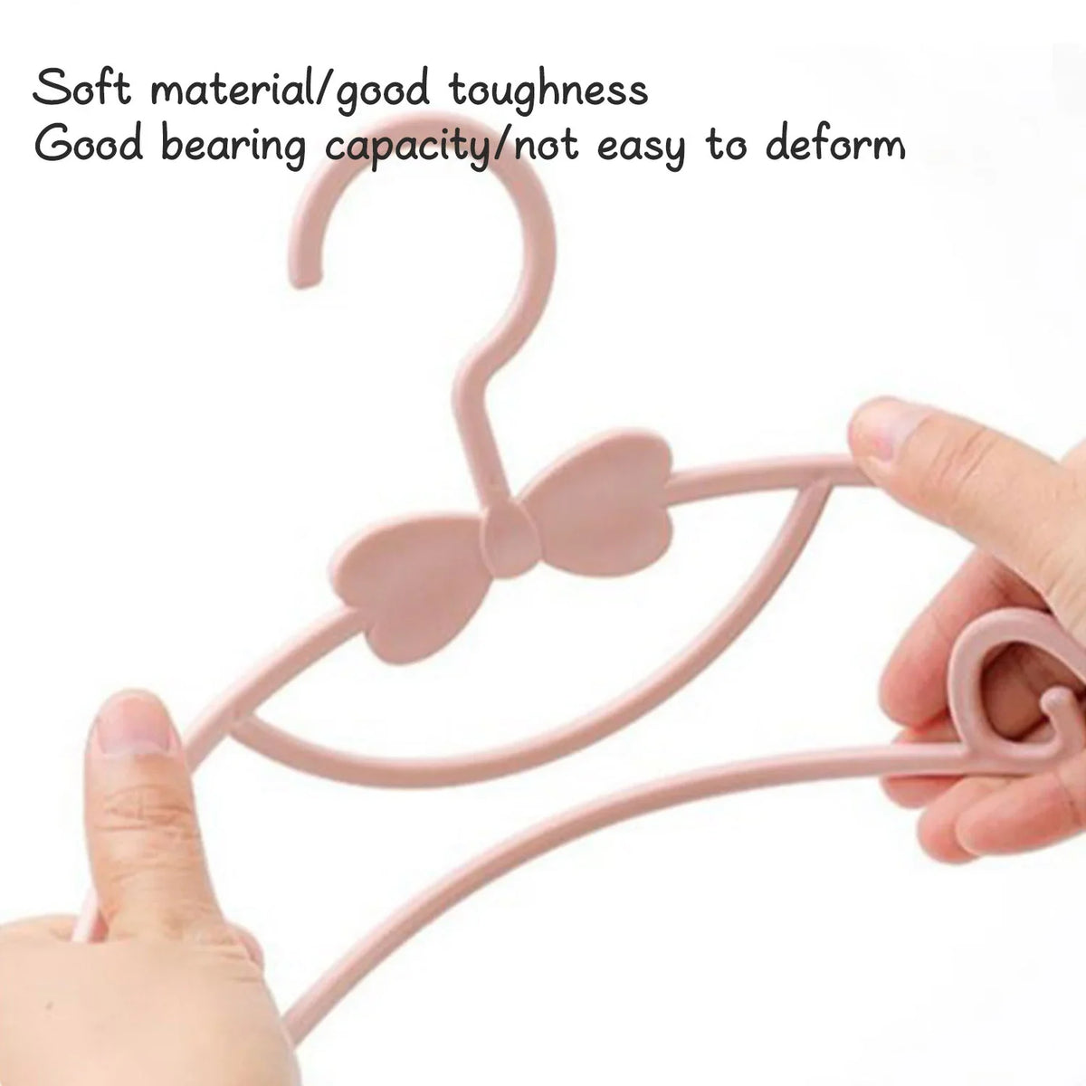 10Pcs Adjustable Baby Hangers – Cute Windproof Kids Clothes Hanger Set with Space-Saving Interlocking Design