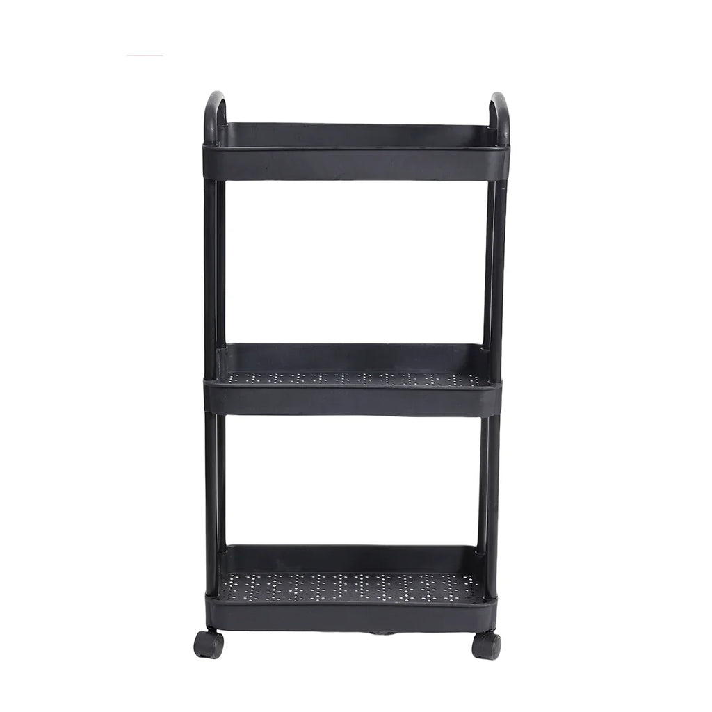 3/4-Tier Multi-Layer Rolling Storage Cart – Mobile Kitchen, Bathroom & Bedroom Organizer with Lockable Wheels