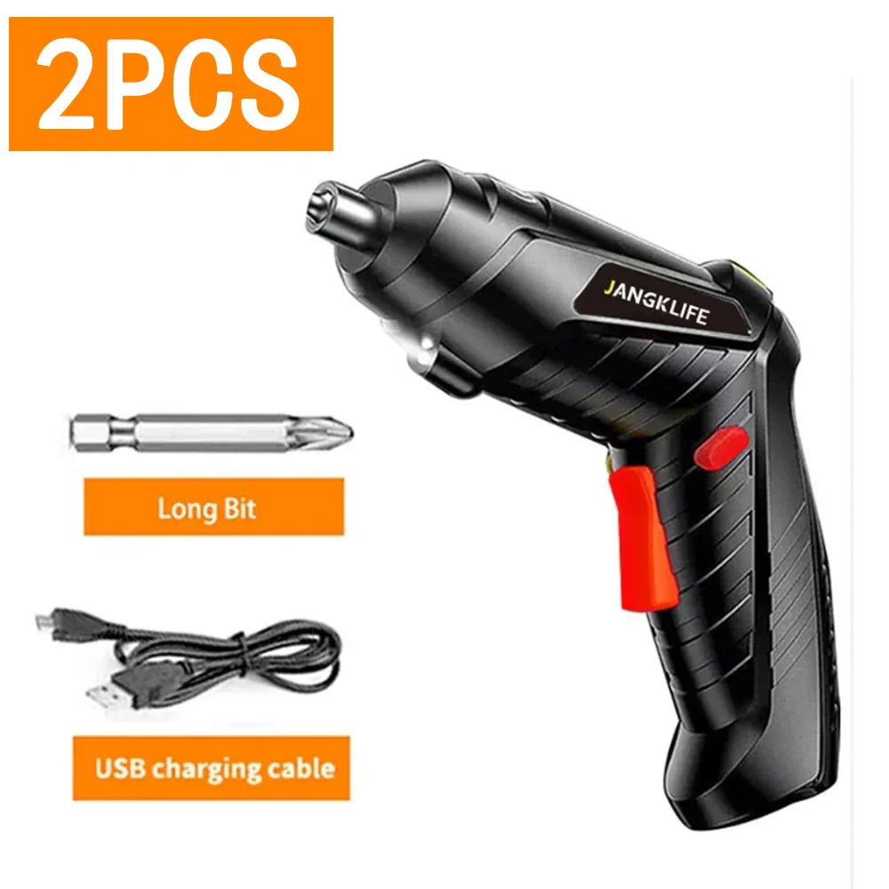 3.6V Cordless Electric Screwdriver – Mini Power Drill with 500mAh Lithium Battery for Household Repairs